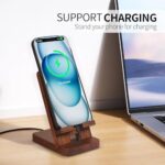 Wood Phone Stand, Desktop Wooden Phone Holder - Image 2