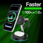 【Adjustable Blue Ambient Light】 Wireless Charger 3 in 1 for iPhone - Image 2