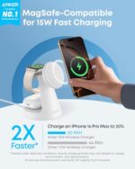 Anker MagSafe Charger Compatible, MagGo 3-in-1 Qi2 15W Charging (B0DDQ84Q3S) - Image 2