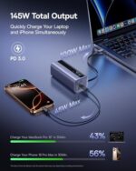 Baseus Laptop Power Bank, 20,000mAh 145W Small Portable Charger Built-in - Image 2