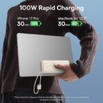 Baseus Portable Charger with Built in Cable, 100W Laptop Power Bank 20000mAh - Image 3
