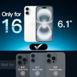 JETech Screen Protector for iPhone 16, 3-Pack - Image 2
