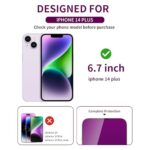 2 Pack Privacy Screen Protector for iPhone 13 Pro Max/14 Plus Tempered Glass - Image 2