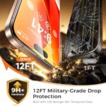 Zeniss NeverBreak 9H+ Hardness for iPhone 16 Pro Screen Protector 12FT Military - Image 2
