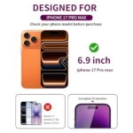 2 Pack Privacy Screen Protector for iPhone 17 Pro Max Tempered Glass 6.9'' - Image 2