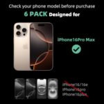 6 Pack Plastic Screen Protector Compatible for iPhone 16 pro max 6.9-Inch - Image 2