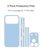 2 Pack Protective Films Compatible with iPhone 17 Pro Max (Light Blue) - Image 3
