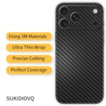 2 Pack for iPhone 17 Pro Max Skin Wrap Using 3M Transparent Matte Carbon Fiber - Image 2