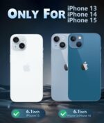 FNTCASE for iPhone 15/14/13 Case Compatible with Magsafe Clear Phonecase - Image 2
