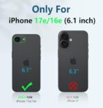 FNTCASE for iPhone 17e/16e Case with Belt Clip, Built-in Screen Protector - Image 2