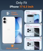 FNTCASE for iPhone 17 Case with Built-in Screen Protector and Kickstand - Image 2