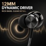 Betron BS10 Earphones Wired Earbud Headphones with Microphone, Black - Image 2