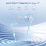 Jogteg Wired Earbuds, 5 Pack 3.5mm Stereo Headphones with Microphone - Image 3