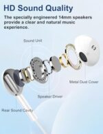 MAS CARNEY Wired Earbuds in-Ear Headphones with Mic for iPhone, School Students - Image 2