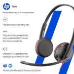 Poly Blackwire 3225 Wired Headset (Plantronics) - Noise-Canceling Mic – Stereo - Image 2