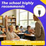 USB Type C Headphones Bulk for Kids Classroom School 10 Pack,Wired - Image 2