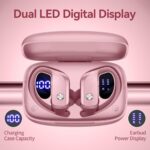 bmani Ear Buds Wireless Earbuds Bluetooth Headphones with 80H Playtime LED - Image 2
