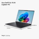 Acer Swift Go 16 AI Copilot+PC Laptop, 16" WUXGA 120Hz Touchscreen - Image 3
