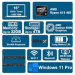 Acer Swift 16 AI Laptop 16" WUXGA 120Hz Touchscreen (100% sRGB) AMD 10-core - Image 3