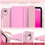 Moko for iPad A16 11th Generation Case 11 Inch 2025 with Pencil Holder,Pink - Image 3