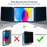 Juvraixo Privacy Screen Protector for iPad A16 11th / 10th Gen 1-Pack - Image 3