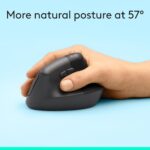 Logitech Lift Vertical Ergonomic Wireless Mouse - Graphite - Image 2