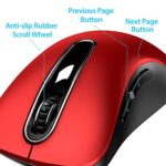memzuoix 2.4G Wireless Mouse, 1400 DPI Mobile Optical Cordless Mouse with USB - Image 3