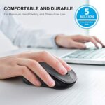 WisFox 2.4GHz Wireless Mouse for Laptop, Ergonomic 6-Button Design, Grey - Image 3
