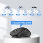 TECKNET Bluetooth Mouse (BT 5.0/3.0+2.4Ghz), 6-Level 4000 DPI Wireless Mice for - Image 3