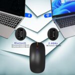 WREANU Wireless Bluetooth Mouse Rechargeable Laptop Mice with LED Lights Silent - Image 3