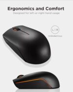 Lenovo 300 Wireless Mouse, Black, Computer Mouse for PC and Laptop with Windows - Image 3