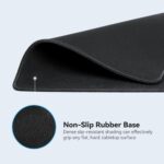 TECKNET Mouse Pad with Durable Anti-fray Stitching, Black Small Mousepad - Image 3