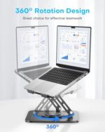 LOXP Adjustable Laptop Stand, Computer Stand with 360 Rotating Base - Image 3