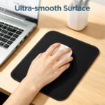 Black Mouse pad, Featuring a wear-Resistant Stitching Edge Design. It can be - Image 3
