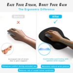 DEMON CHEST ErgoComfort Gel Wrist Rest Mouse Pad-Ergonomic Office Mousepad with - Image 3