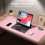 Aothia Leather Desk Pad Protector, Mouse Pad, Office Desk Mat - Image 3