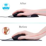JIKIOU Ergonomic Mouse Pad with Gel Wrist Rest 2 Pack, Portable Small Black - Image 3