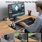 Wireless Charging Mouse Pad with Foldable Phone Holder - Image 3