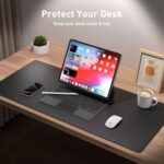Aothia Leather Office Desk Pad Protector, Non-Slip PU Leather Desk Blotter - Image 4