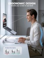 Lamicall Adjustable Laptop Stand, Portable Laptop Riser - Image 3