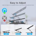 Adjustable Laptop Stand for Desk, Metal Laptop Riser Holder - Image 3