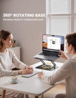 Lamicall Adjustable Laptop Stand for Desk - 360° Rotating Base Ergonomic - Image 3