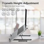 Tonmom Laptop Stand for Desk, Adjustable Laptop Riser, Black - Image 2