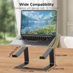 Tonmom Laptop Stand for Desk, Aluminum Laptop Riser Holder - Image 3
