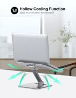 RIWUCT Foldable Aluminum Alloy Laptop Stand for Desk - Image 3