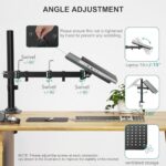WALI Laptop Desk Mount for 17 inch Notebook, Adjustable Single Monitor Arm with - Image 3