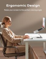 RIWUCT 360° Rotatable Laptop Stand for Desk Adjustable Height - Image 3