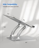 Nulaxy Ergonomic Adjustable Laptop Stand for Desk - Image 3