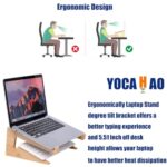 Wooden Laptop Stand Vertical Laptop for 13-18.6in Bamboo Stand for Desk - Image 3