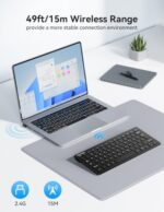 TECKNET 2.4G Wireless Keyboard - Mini Compact Keyboard with Media Hotkeys - Image 3